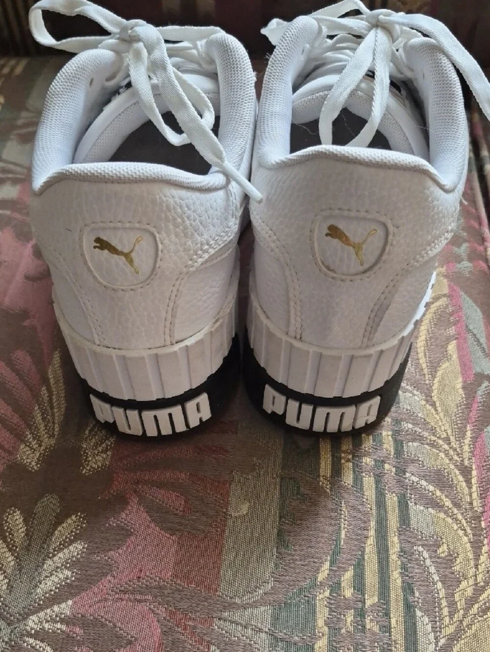 Puma Platform White Lace-Up Sneakers